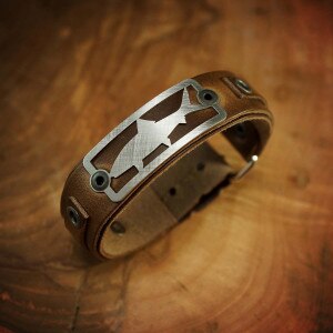 Sight Line Provisions Bonefish Bracelet in Horween Brown